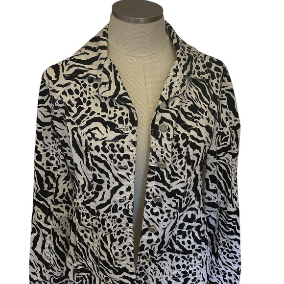 Dressbarn Animal Print Jacket Size Large - Picture 3 of 9